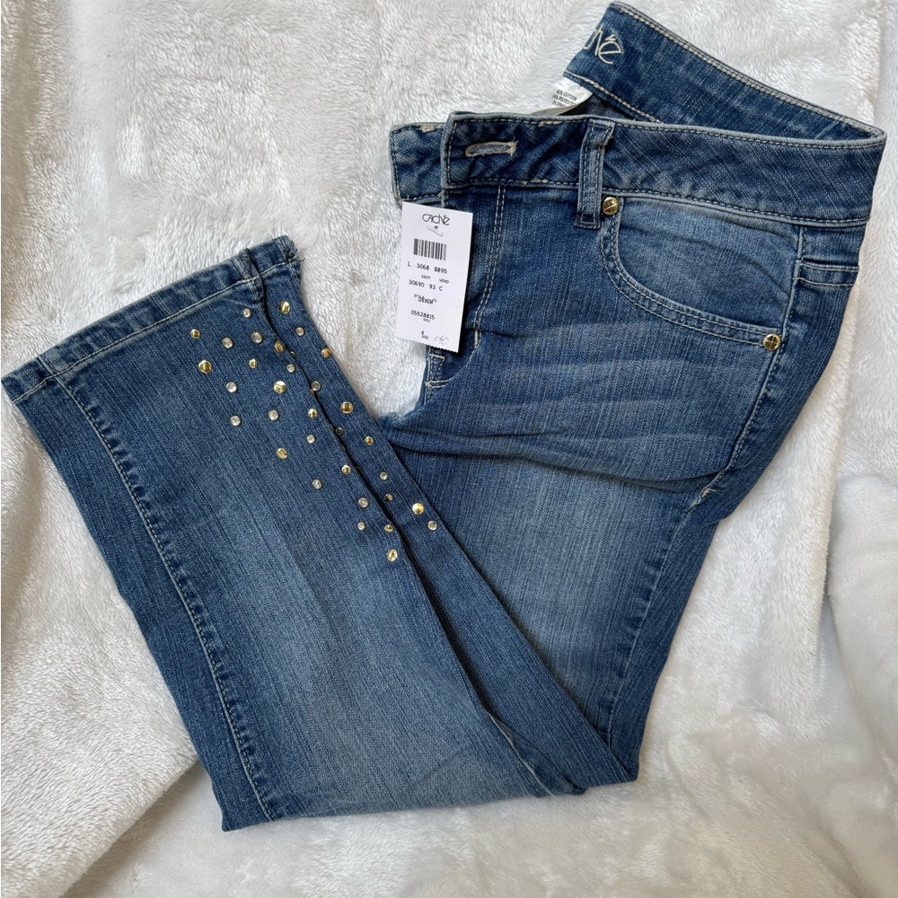Cache Jeans with Gold Accents